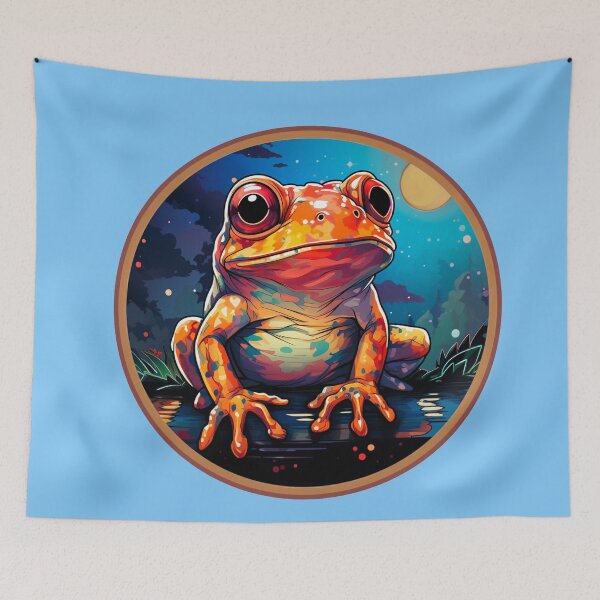Item preview, Fantasy Creature Tropical Moon Frog designed and sold by FoxTreeDesign.