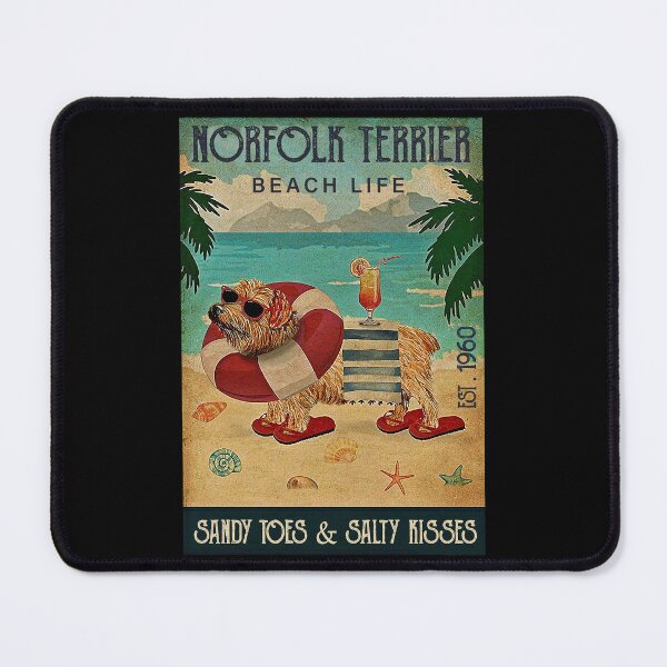 Item preview, Norfolk terrier beach life sandy toes and salty kisses - Dog lover designed and sold by SameeraDammeyer.