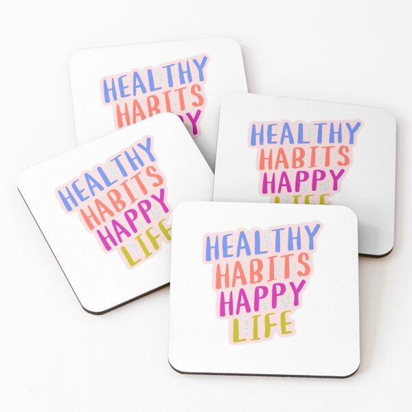 Item preview, Healthy Habits, Happy Life. designed and sold by FlexPrintShop.