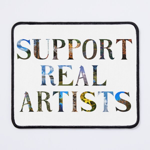 Item preview, Support Real Artists Photo Letter Collage Design designed and sold by TwistedP-Photos.