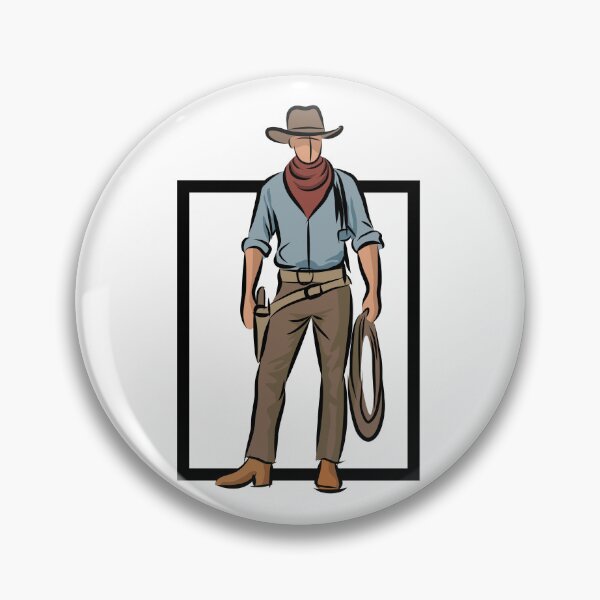 Item preview, Minimal Line Art Drawing of Cowboy designed and sold by CJansuebsri.