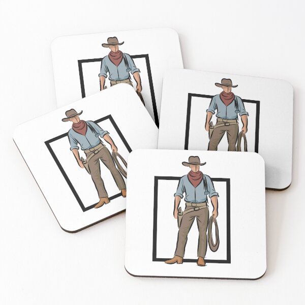 Item preview, Minimal Line Art Drawing of Cowboy designed and sold by CJansuebsri.