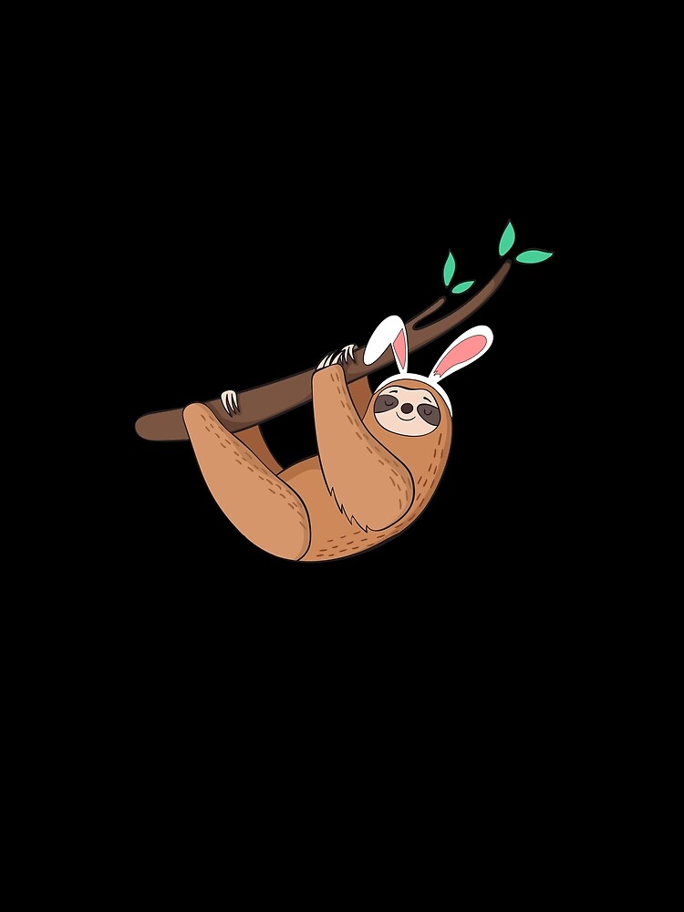 "SLOTH BUNNY EARS Bunny Sloth Easter Design Bunny Design Easter Egg