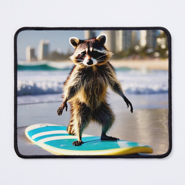 Item preview, RACOON SURFER - GOLD COAST AUSTRALIA designed and sold by Eandbeyond.
