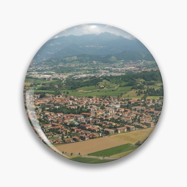 Item preview, Italian Countryside Aerial - Pastoral Villages and Farm Fields in Lombardy Italy designed and sold by Georgia Mizuleva.