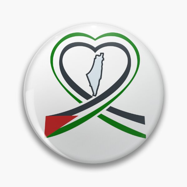 Item preview, Palestine Map Surrounded by Heart Palestinian Flag designed and sold by Fananaa.