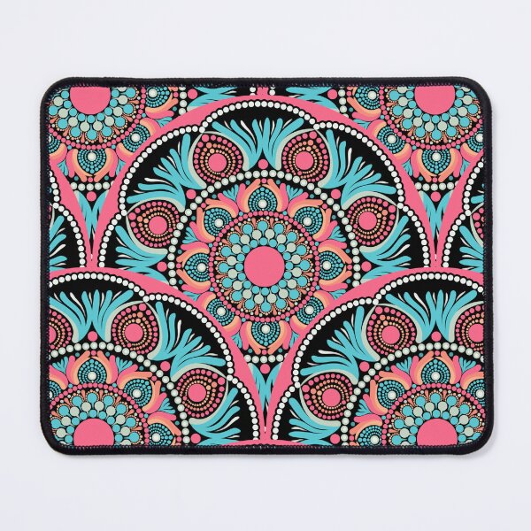 Item preview, Ultra Red Sunset on Sea Dot Mandala Scallop designed and sold by Triplicate Limited.