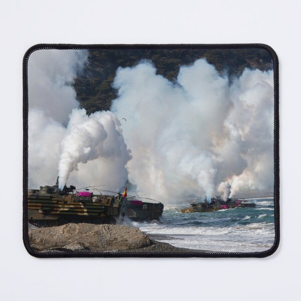 Item preview, STK108889M-Korean amphibious assault vehicles land on Dogu Beach, South Korea. designed and sold by StocktrekImages.