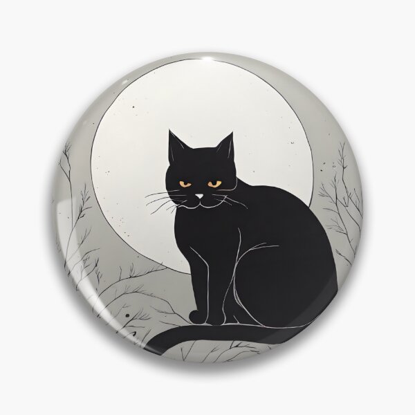 Artikelvorschau, Schwarze Katze im Mond entworfen und verkauft von Catophile.