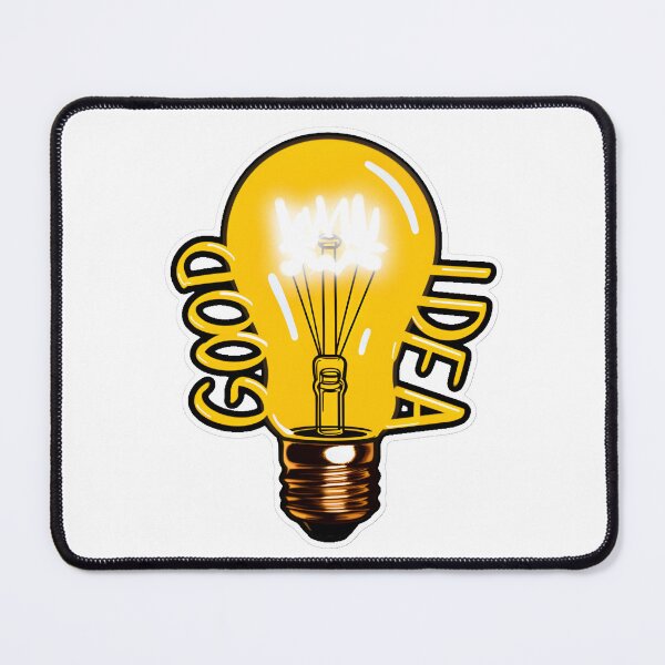 Item preview, Good Idea Light Bulb Shirt and Laptop Sticker Design by Zeesdesign on Redbubble designed and sold by ZEESDESIGN.