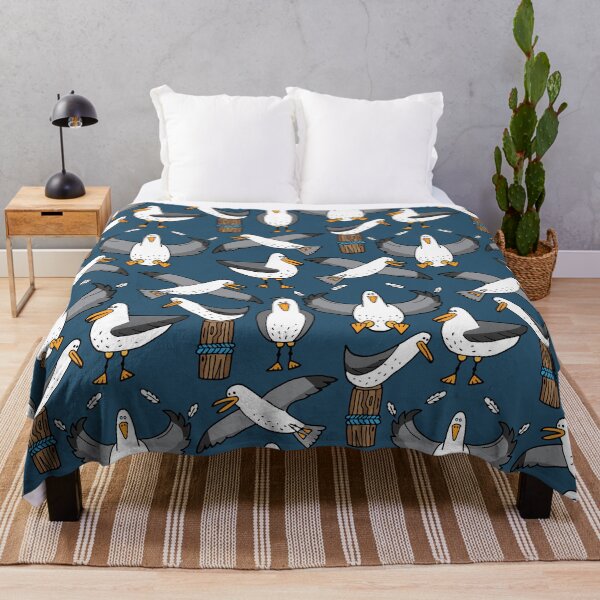 Item preview, Funny Seaside Seagulls Pattern designed and sold by HotHibiscus.
