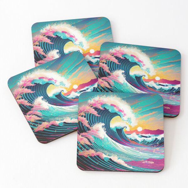 Item preview, Colorful Sunset Wave designed and sold by craftyvixenart.