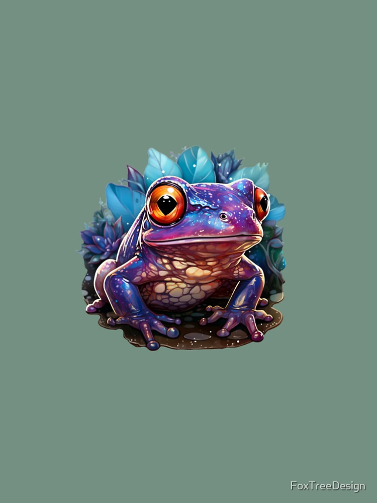 Thumbnail 4 of 4, iPhone Case, Fantasy Creature Frog Purple Crystal designed and sold by FoxTreeDesign.