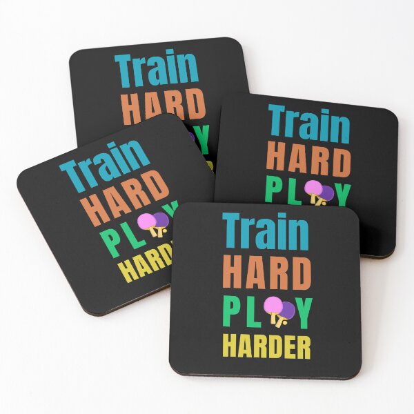 Item preview, Train Hard, Play Harder - Table tennis designed and sold by WenegeeDesigns.