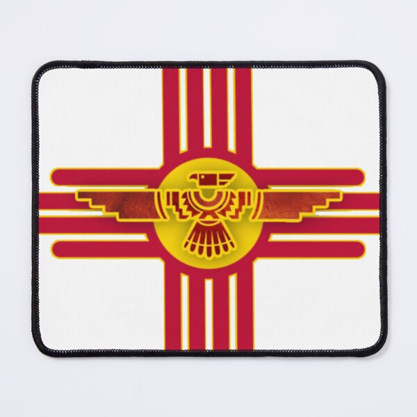 Item preview, New Mexico Flag Zia Symbol Floral Nature Eagle Southwest Sun designed and sold by sadedream.