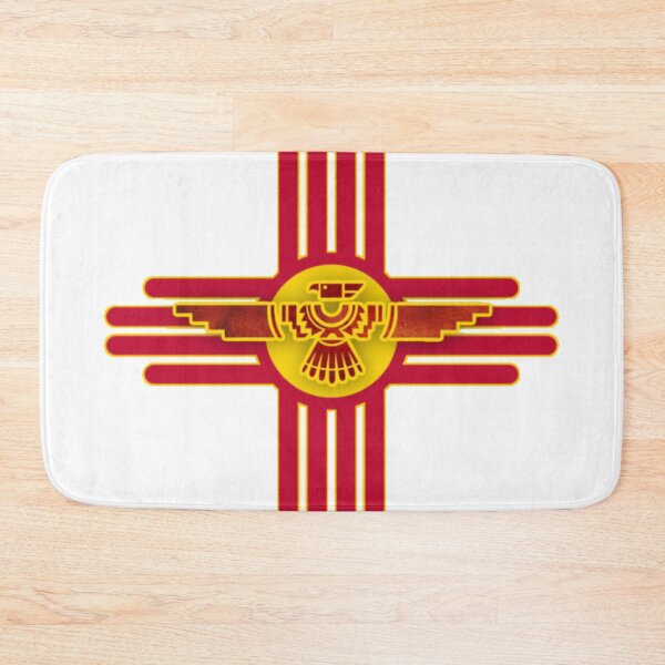 Item preview, New Mexico Flag Zia Symbol Floral Nature Eagle Southwest Sun designed and sold by sadedream.