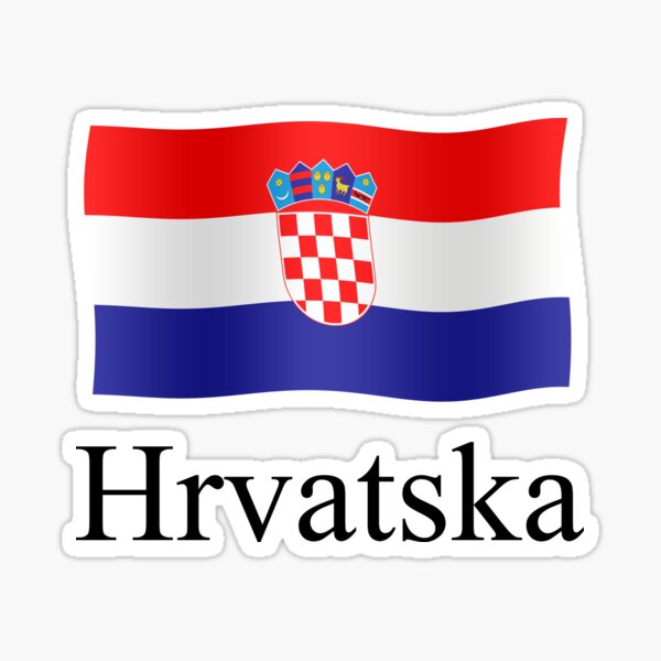 Croatian flag waving Hrvatska Sticker for Sale by stuwdamdorp