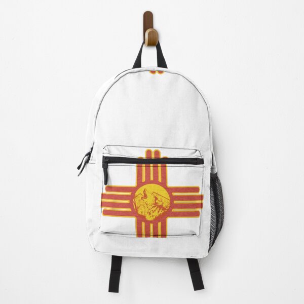Item preview, Lone wolf New Mexico Flag Zia Symbol Floral Nature Eagle Southwest Sun designed and sold by sadedream.