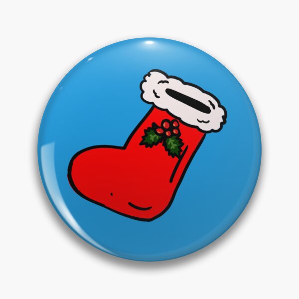 Item preview, christmas stocking with christmas holly and blue background designed and sold by Karen Ekdahl.