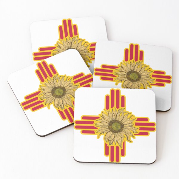 Item preview, New Mexico Flag Zia Symbol Floral Nature SunFlower designed and sold by sadedream.