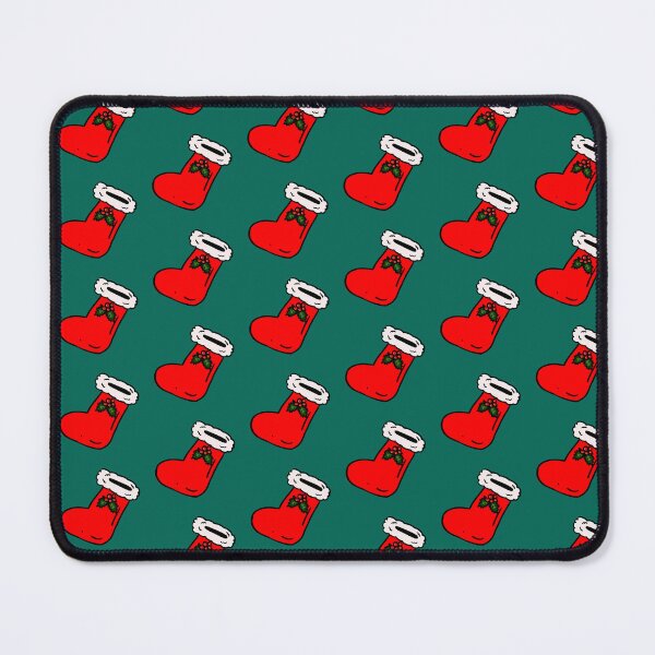 Item preview, christmas stocking with christmas holly and green background designed and sold by Karen Ekdahl.