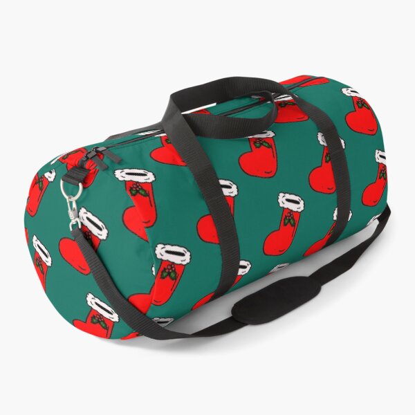 Item preview, christmas stocking with christmas holly and green background designed and sold by Karen Ekdahl.