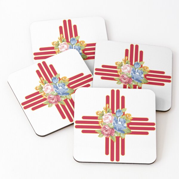 Item preview, New Mexico Flag Zia Symbol Flower Nature Southwestern designed and sold by sadedream.
