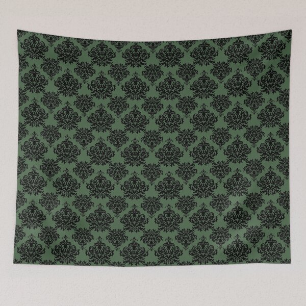 Item preview, Small Dusty Green Damask 3 designed and sold by Pixels2Patterns.