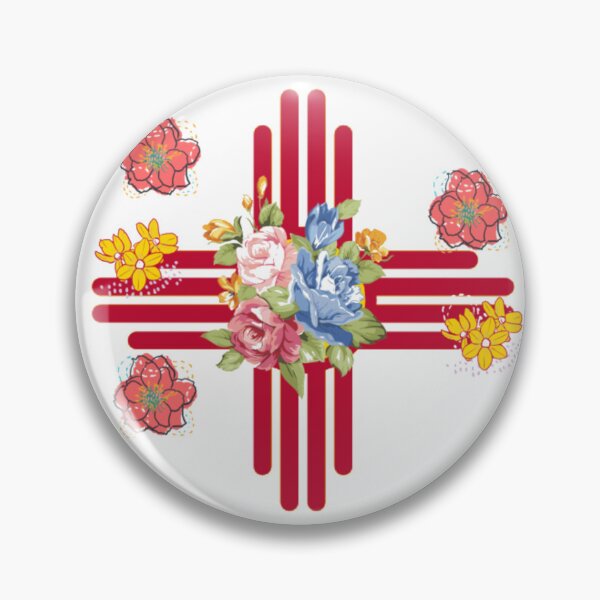 Item preview, New Mexico Flag Zia Symbol Flower Nature Flowers designed and sold by sadedream.