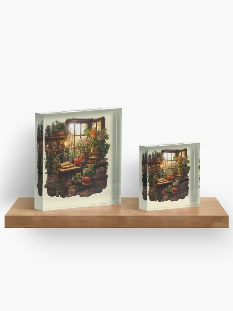 Thumbnail 3 of 5, Acrylic Block, cottage Core Kitchen Window designed and sold by FoxTreeDesign.