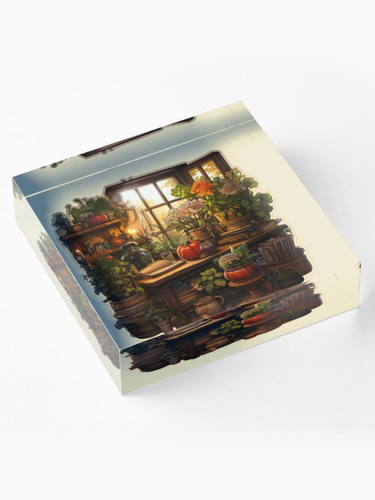 Thumbnail 4 of 5, Acrylic Block, cottage Core Kitchen Window designed and sold by FoxTreeDesign.