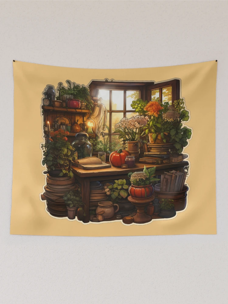Thumbnail 2 of 3, Tapestry, cottage Core Kitchen Window designed and sold by FoxTreeDesign.