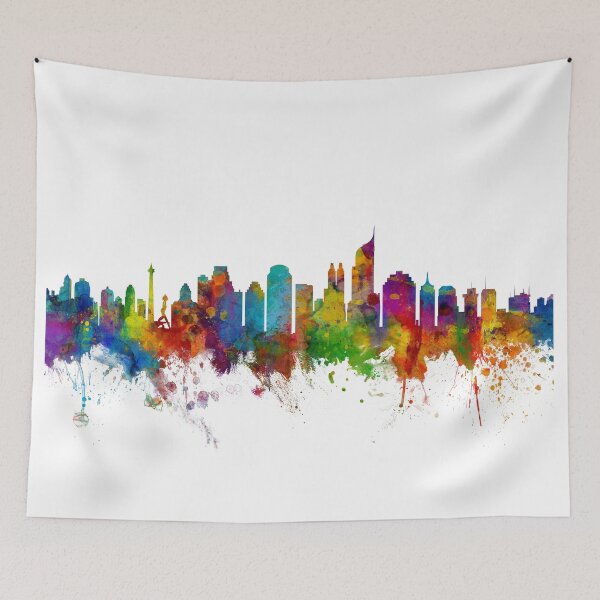 Item preview, Jakarta Skyline Indonesia designed and sold by ArtPrints.
