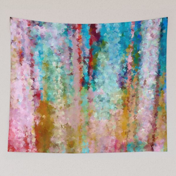 Item preview, Dreamy multicoloured  cubist abstract designed and sold by stevepaint.
