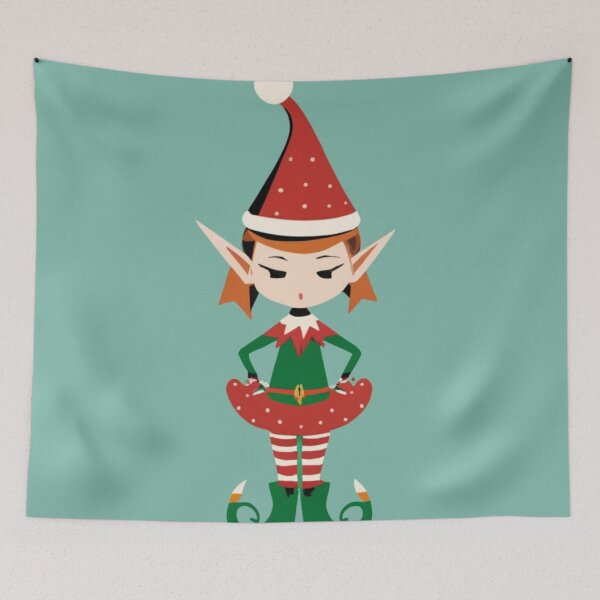 Item preview, Christmas Elf Merry Christmas designed and sold by Rafal Saluszewski.