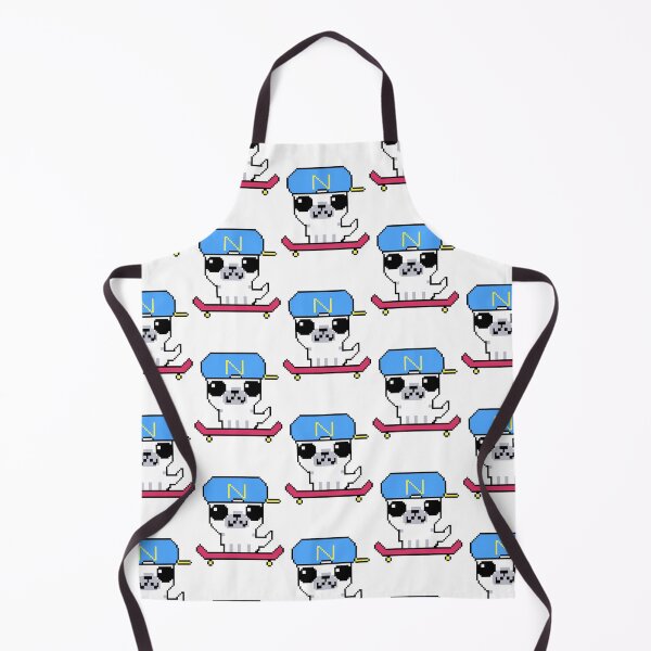 Item preview, white german shepherd dog skateboard pixel pet designed and sold by Cheeseyamtees.