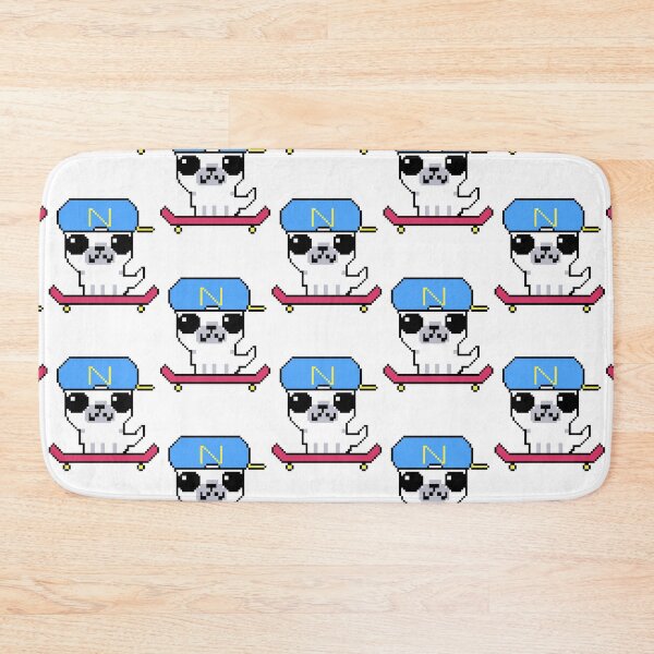 Item preview, white german shepherd dog skateboard pixel pet designed and sold by Cheeseyamtees.