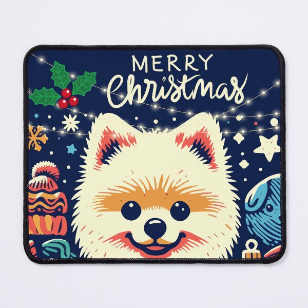 Item preview, Merry Christmas Pomeranian Cute Puppy Pet Fashion Gift for Dog Lovers [type 2] designed and sold by Magikdog.