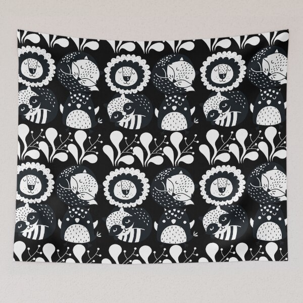 Item preview, children black and white animal blanket Pattern designed and sold by LLdreams.