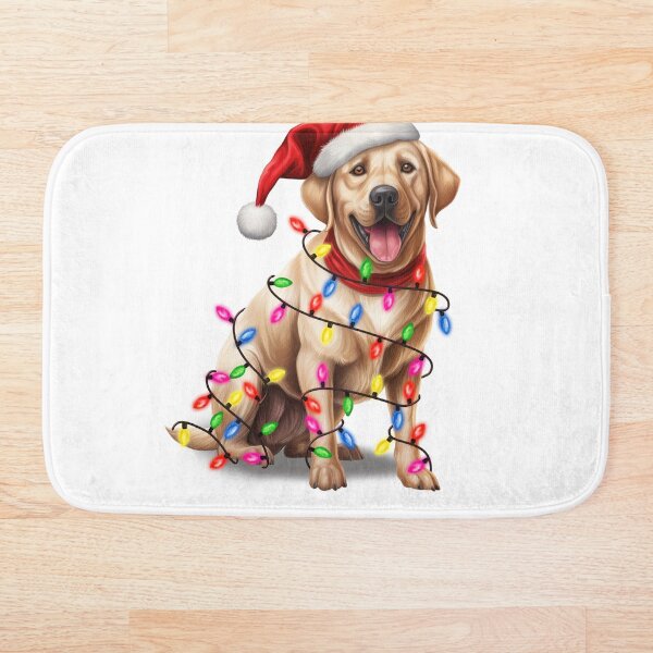 Item preview, Labrador Dog  Merry Woofmas cute puppy Christmas designed and sold by Sneebie22.