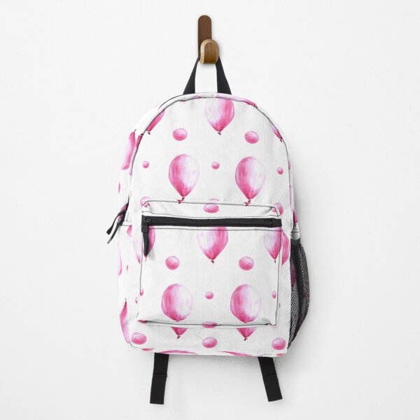 Item preview, Pink air balloon with bubbles and peas seamless pattern Watercolor hand drawn illustration designed and sold by BartolArt.