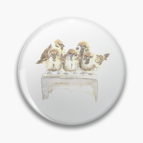 Item preview, A flock of Sparrow watercolor hand drawn bird designed and sold by MagaDraw.
