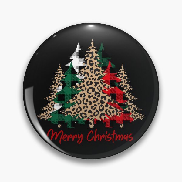 Item preview, Merry Christmas Trees With Leopard Pine And Buffalo Plaid designed and sold by LionessLove.