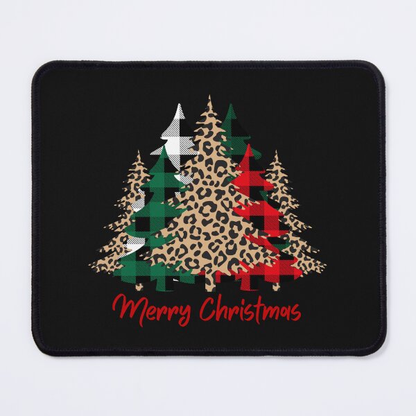 Item preview, Merry Christmas Trees With Leopard Pine And Buffalo Plaid designed and sold by LionessLove.