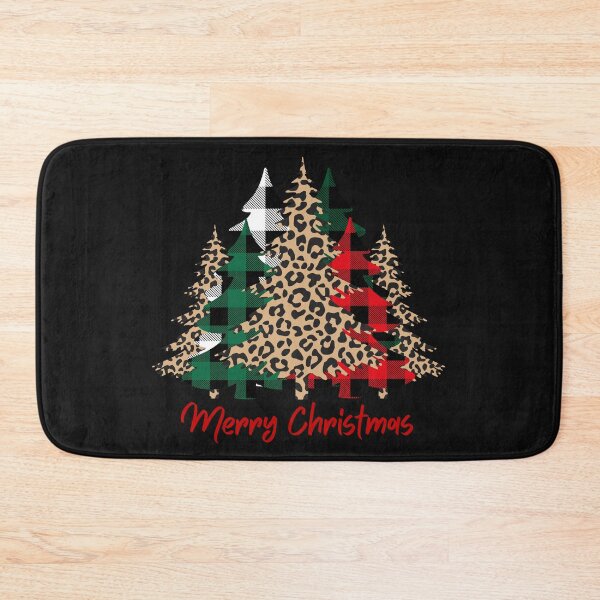 Item preview, Merry Christmas Trees With Leopard Pine And Buffalo Plaid designed and sold by LionessLove.