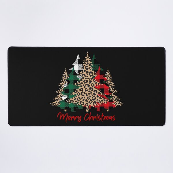 Item preview, Merry Christmas Trees With Leopard Pine And Buffalo Plaid designed and sold by LionessLove.