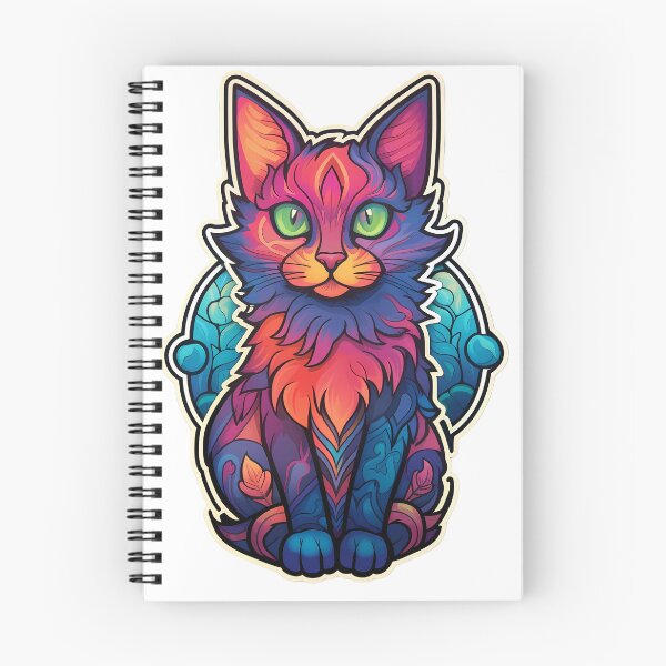 Item preview, Stained Glass Whiskers: Colorful Cat Art designed and sold by DapperDanForge.