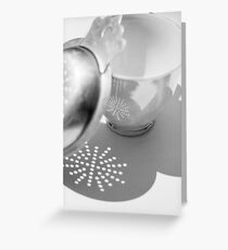 Tea cup and strainer Greeting Card