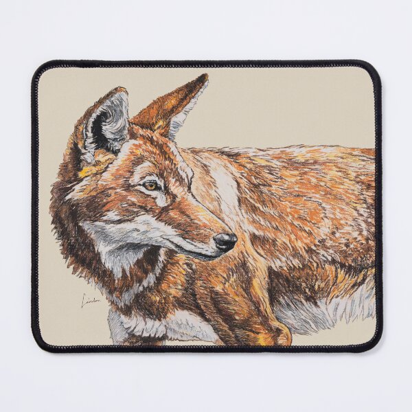 Item preview, Ethiopian wolf art drawing designed and sold by SakalDesign.