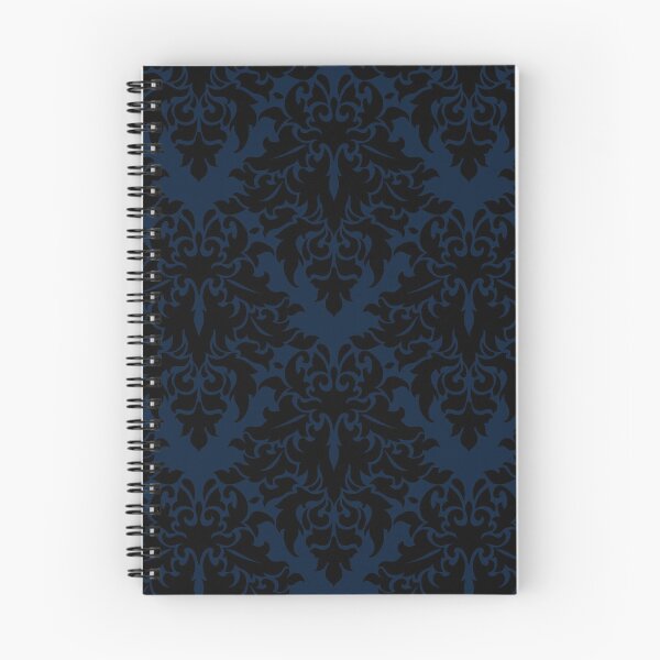 Item preview, Medium Deep Blue Damask 4 designed and sold by Pixels2Patterns.
